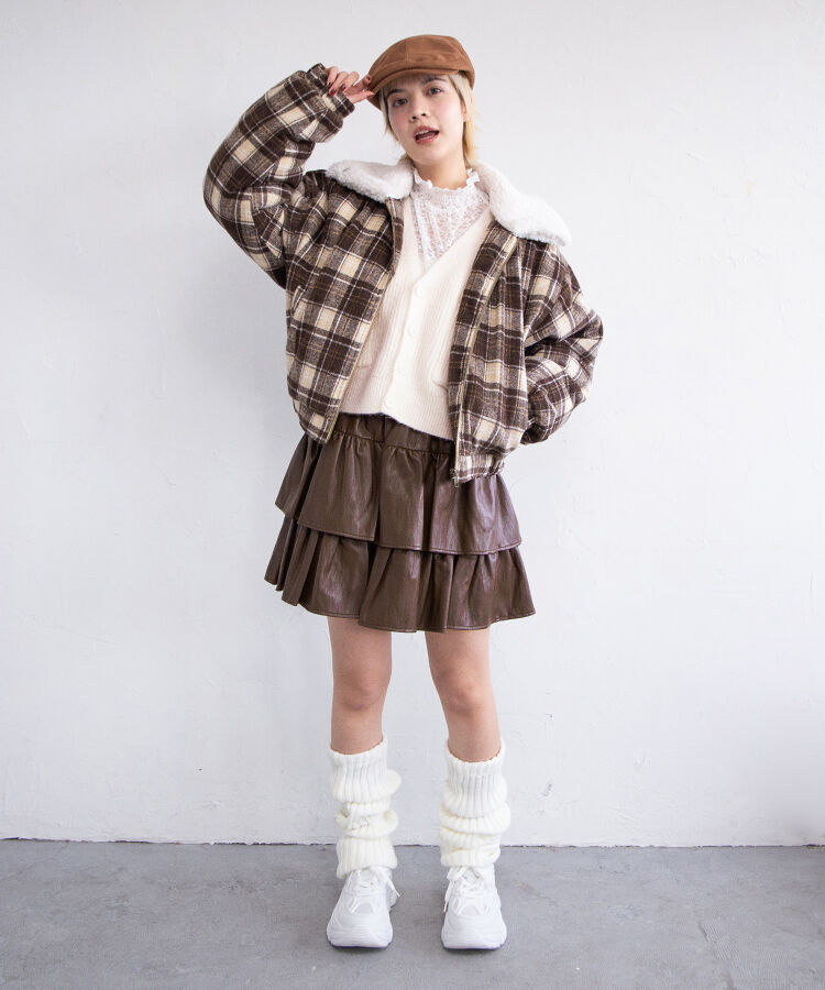 ロゴ刺繍ニットカーディガン