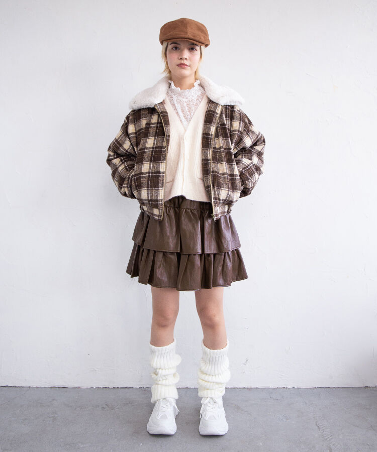 ロゴ刺繍ニットカーディガン