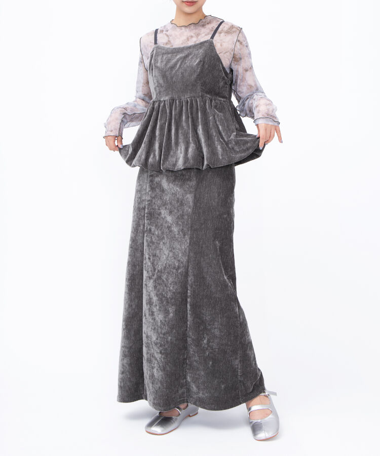 ベロアバルーンキャミチュニック