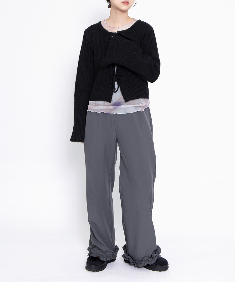 フリルスラックスパンツ