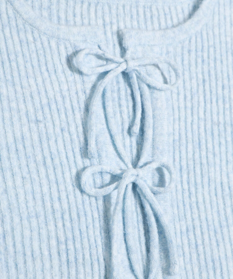 フロントリボンカーディガン