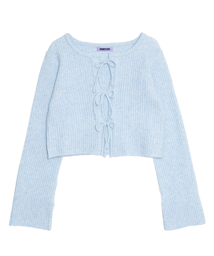 フロントリボンカーディガン