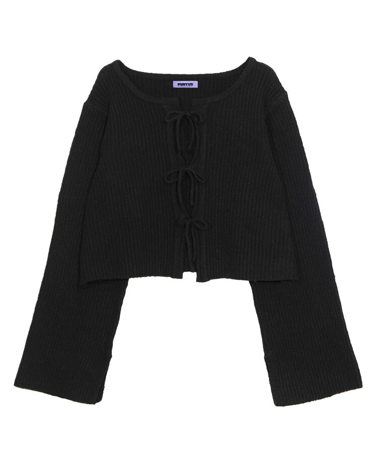 フロントリボンカーディガン