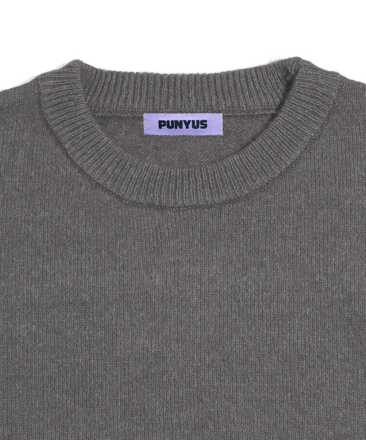 クルーネックカラーニット