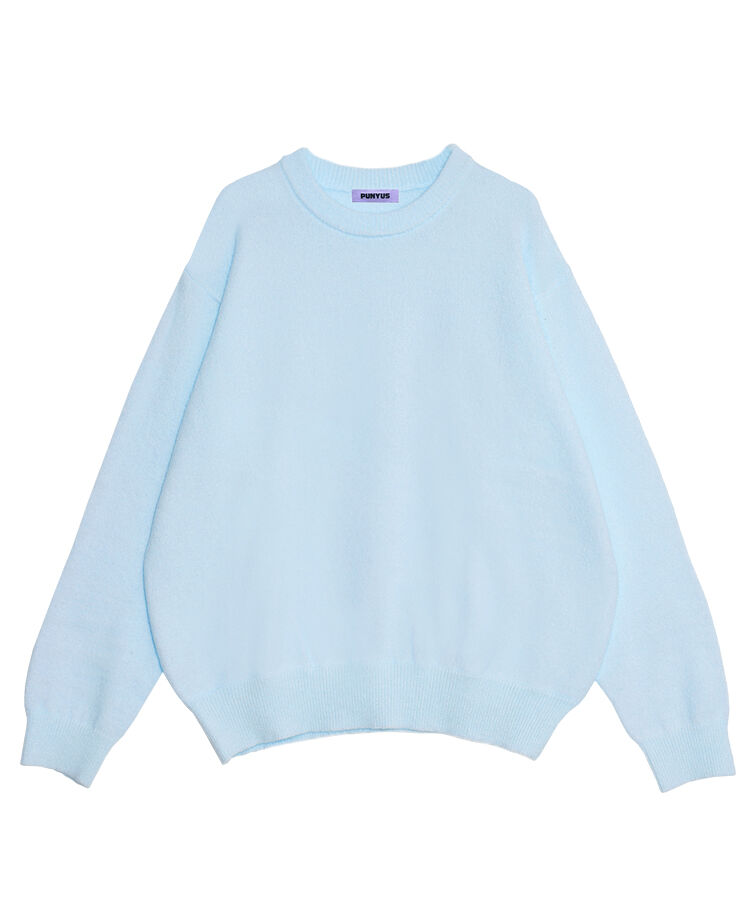 クルーネックカラーニット