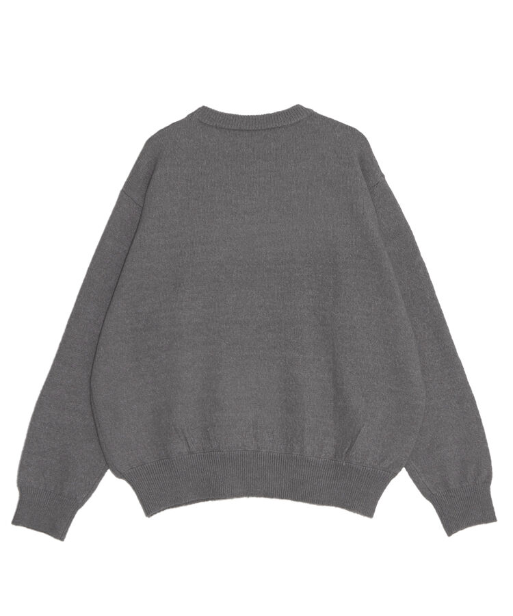 クルーネックカラーニット