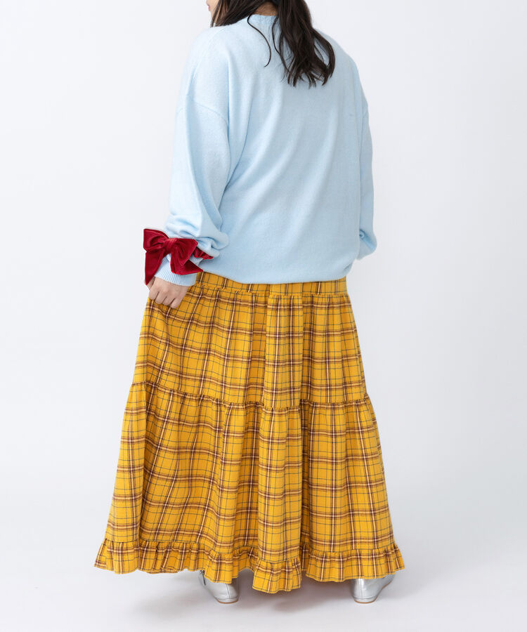 クルーネックカラーニット