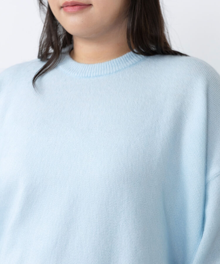 クルーネックカラーニット