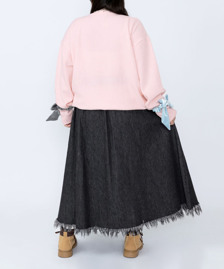 クルーネックカラーニット