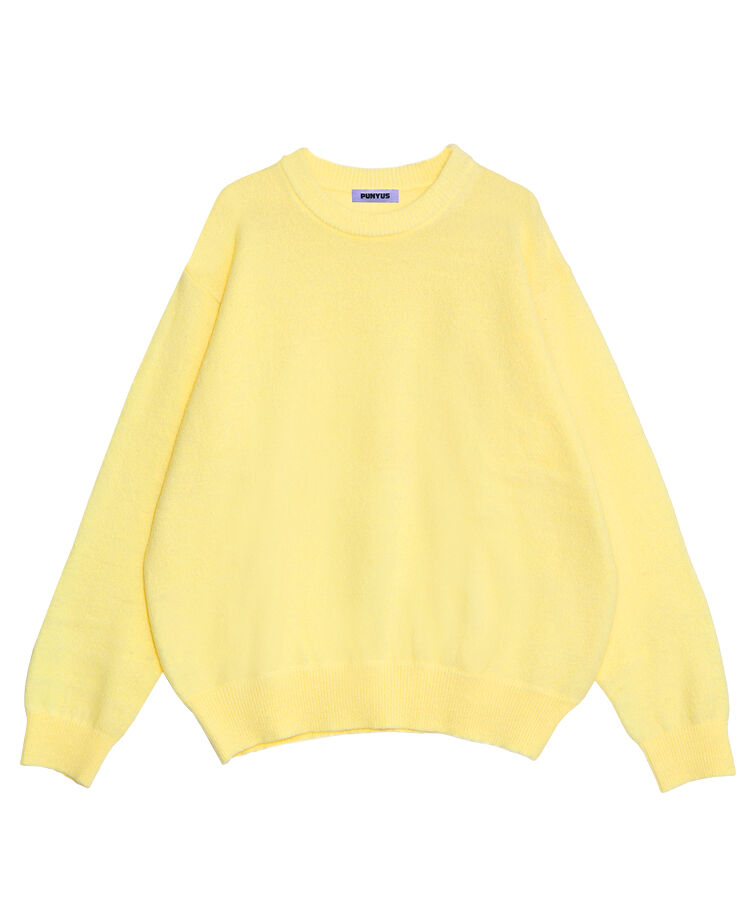 クルーネックカラーニット