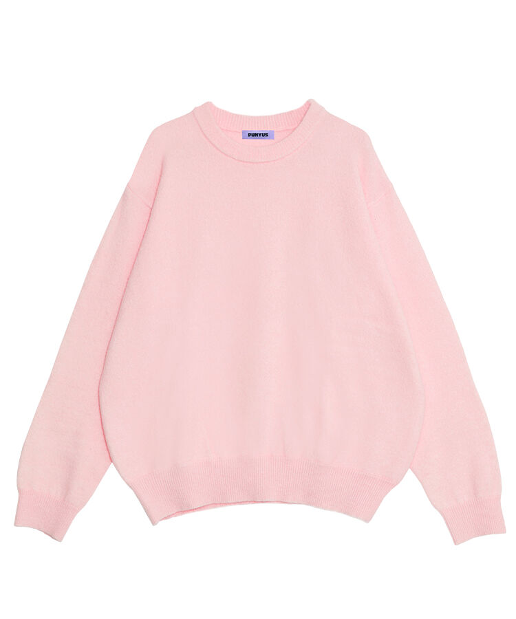 クルーネックカラーニット