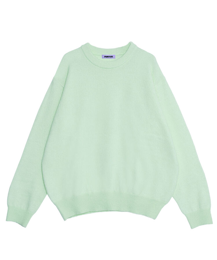 クルーネックカラーニット