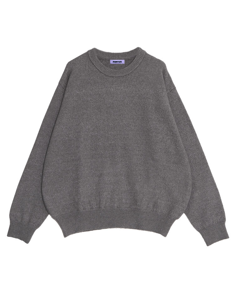 クルーネックカラーニット