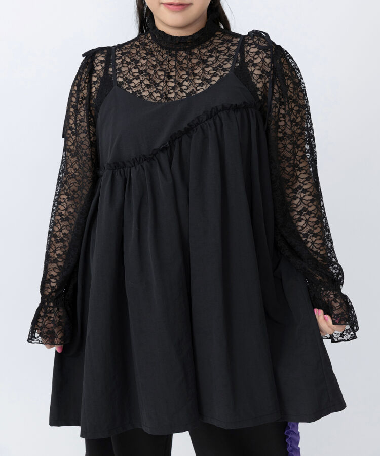 ナイロンリメイクキャミワンピース