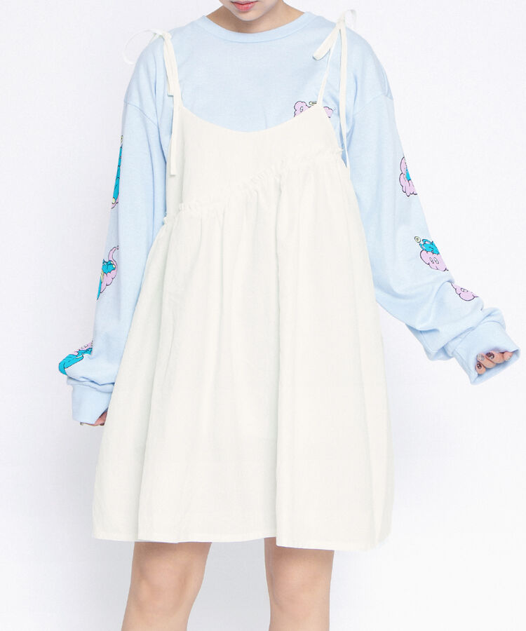 ナイロンリメイクキャミワンピース