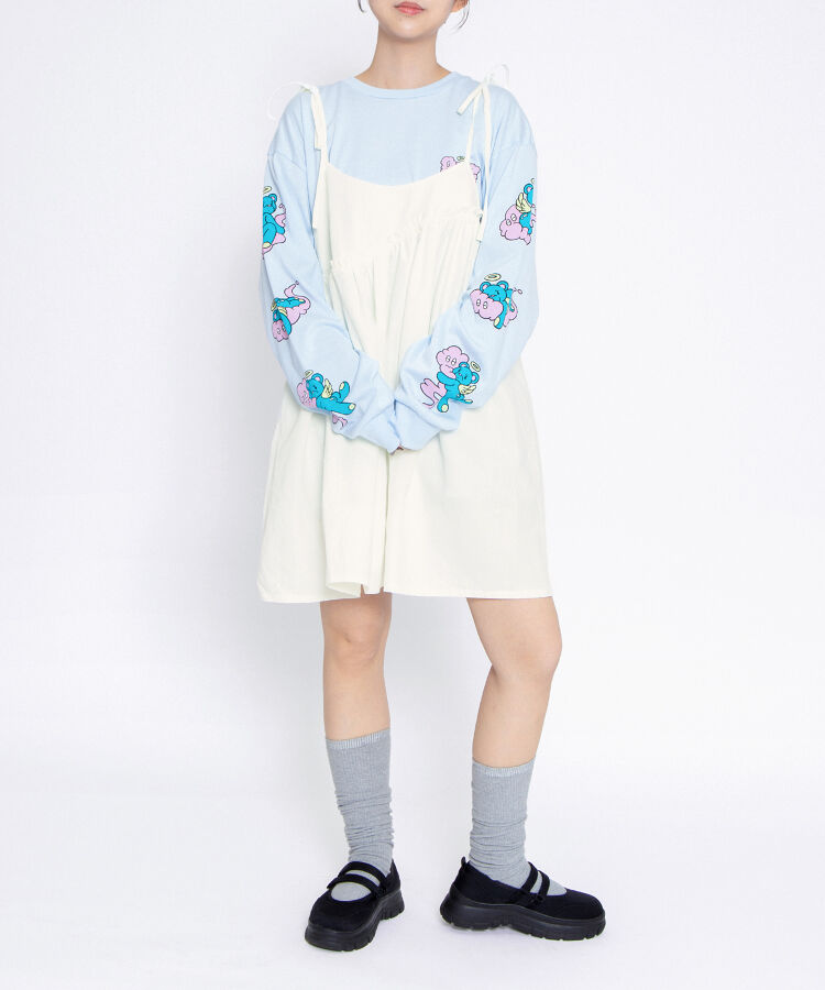 ナイロンリメイクキャミワンピース