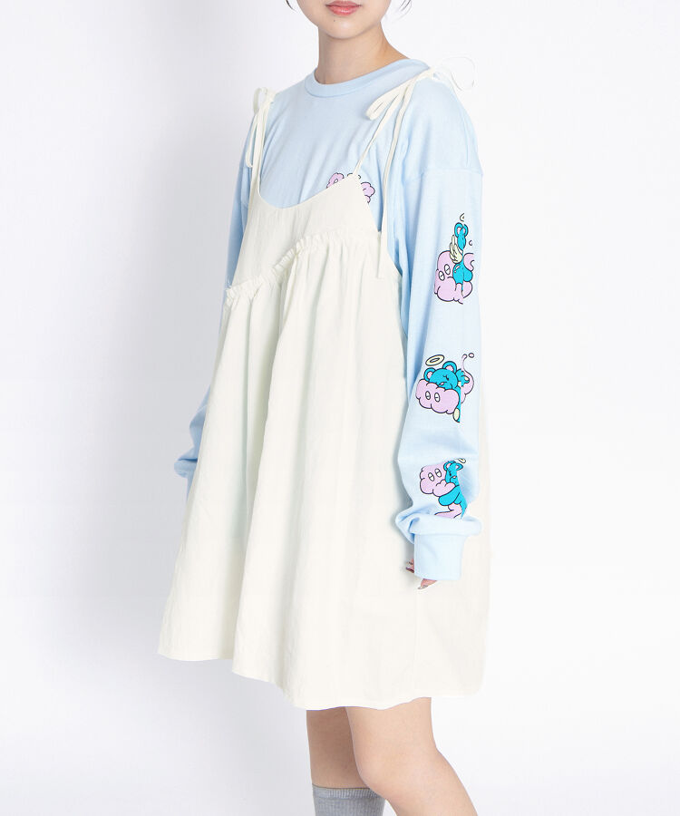 ナイロンリメイクキャミワンピース