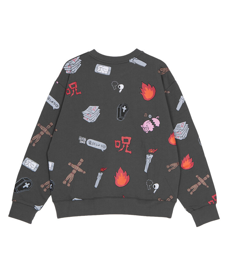 【新サイズ】天国と地獄総柄スウェット