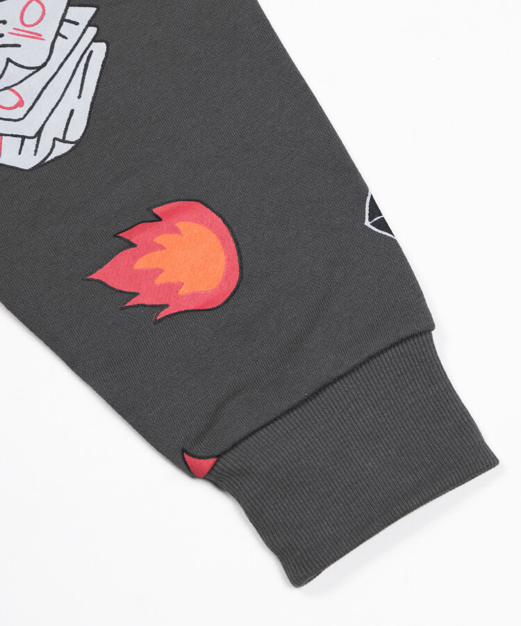 【新サイズ】天国と地獄総柄スウェット