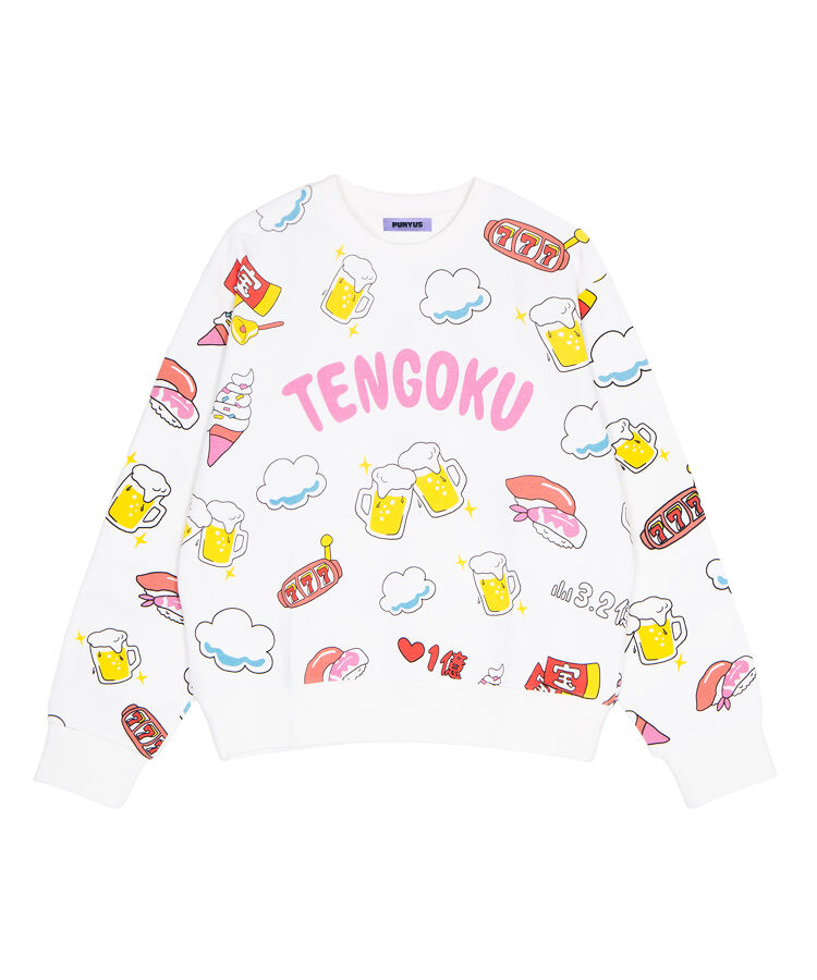 【新サイズ】天国と地獄総柄スウェット