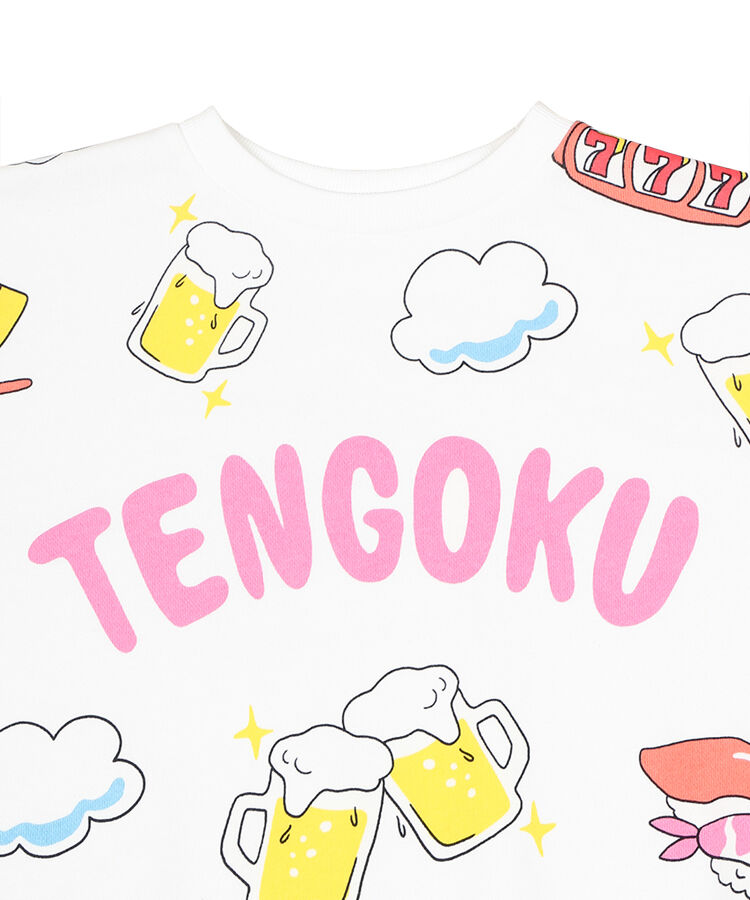 【新サイズ】天国と地獄総柄スウェット