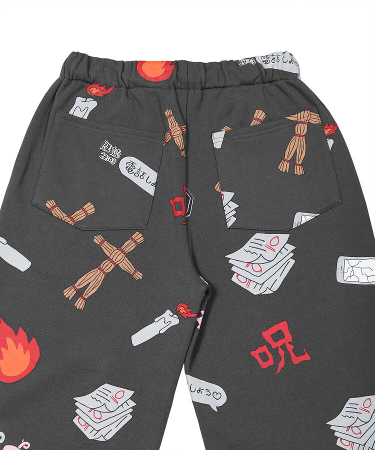 【新サイズ】天国と地獄総柄スウェットパンツ