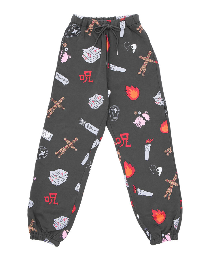 【新サイズ】天国と地獄総柄スウェットパンツ