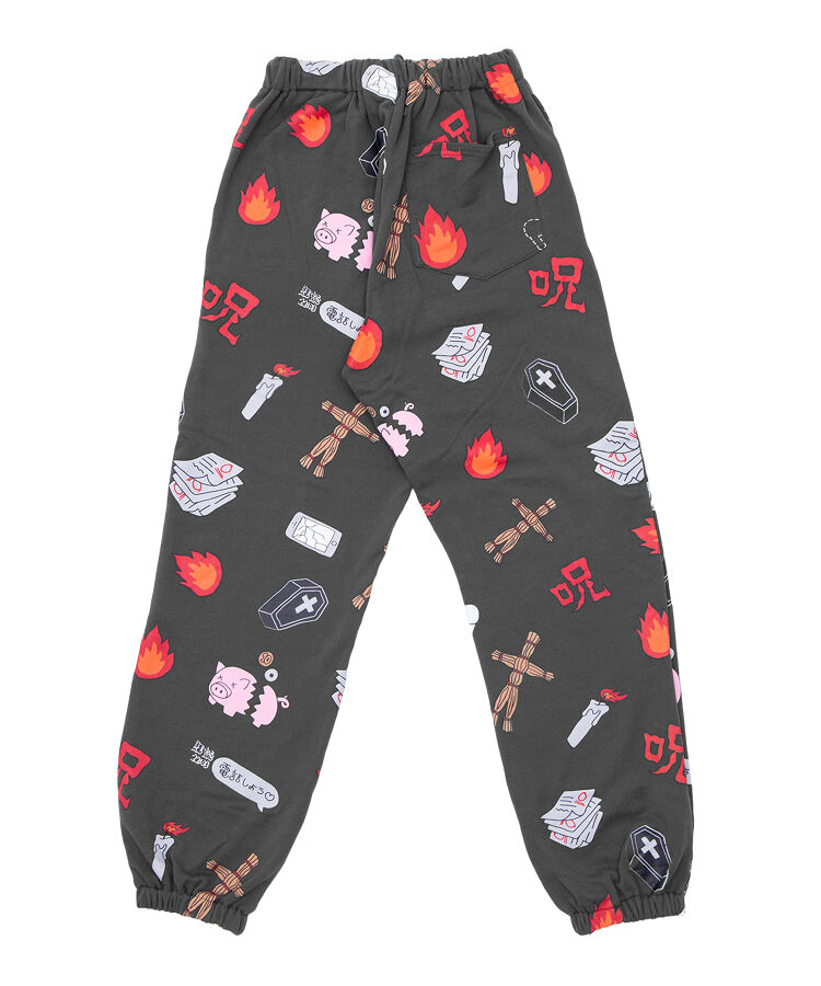 【新サイズ】天国と地獄総柄スウェットパンツ