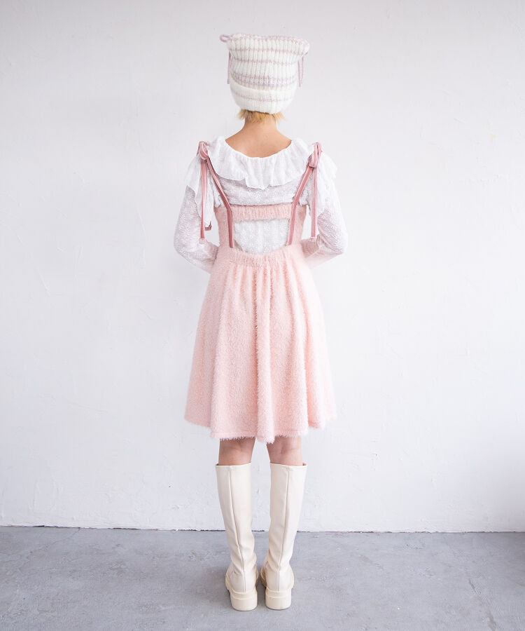 ショルダーリボンキャミワンピース