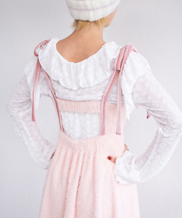 ショルダーリボンキャミワンピース