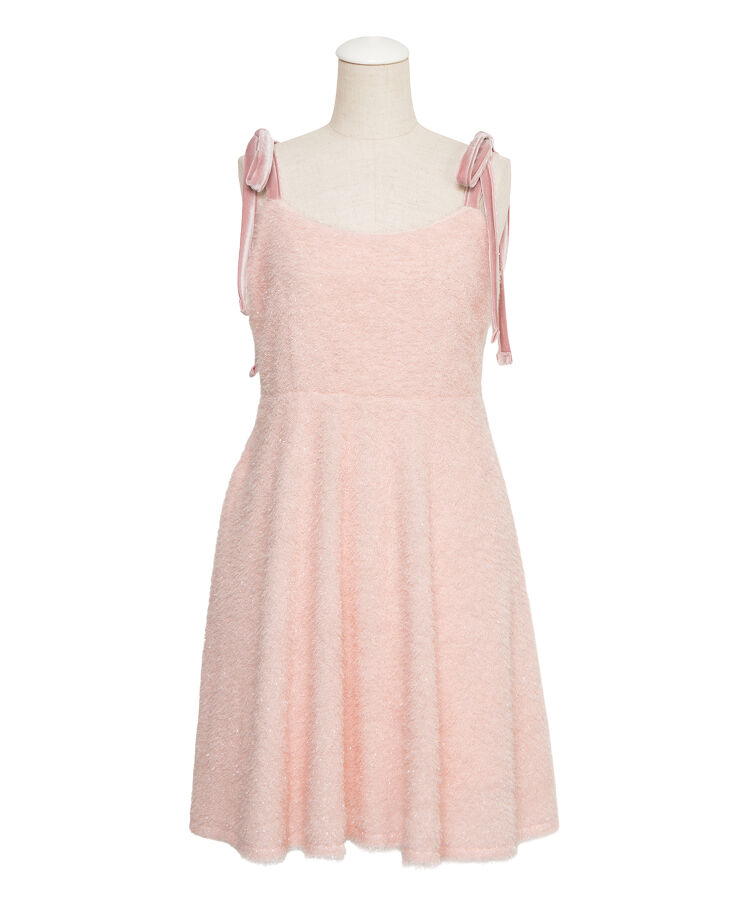 ショルダーリボンキャミワンピース