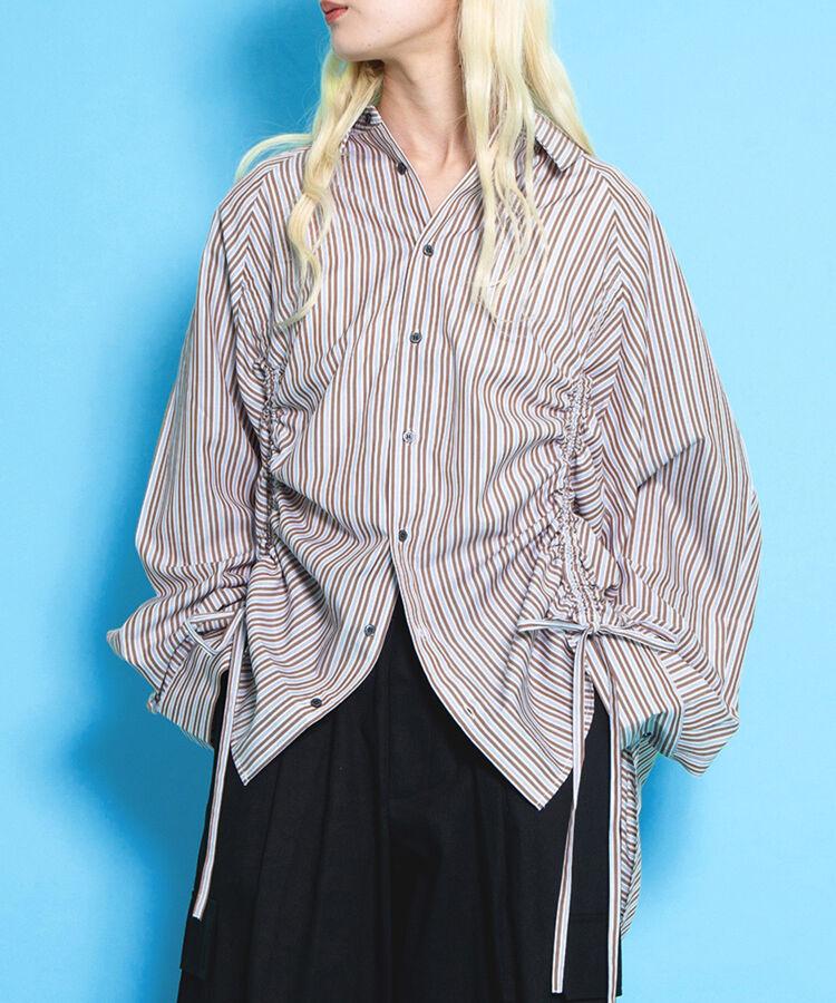 ドロストストライプシャツ