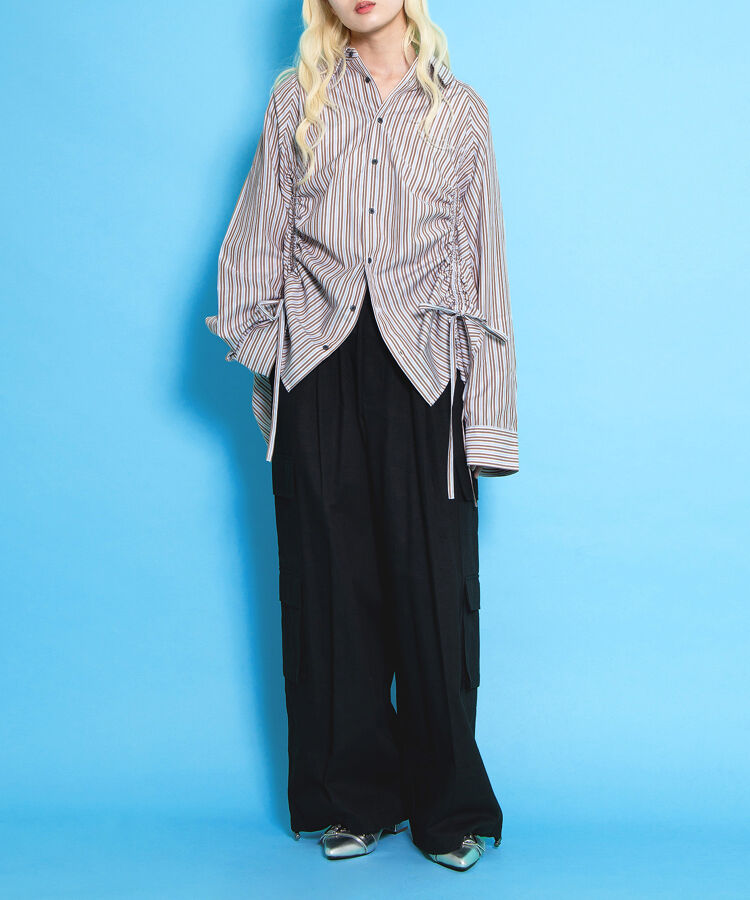 ドロストストライプシャツ