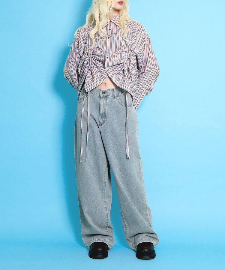 ドロストストライプシャツ