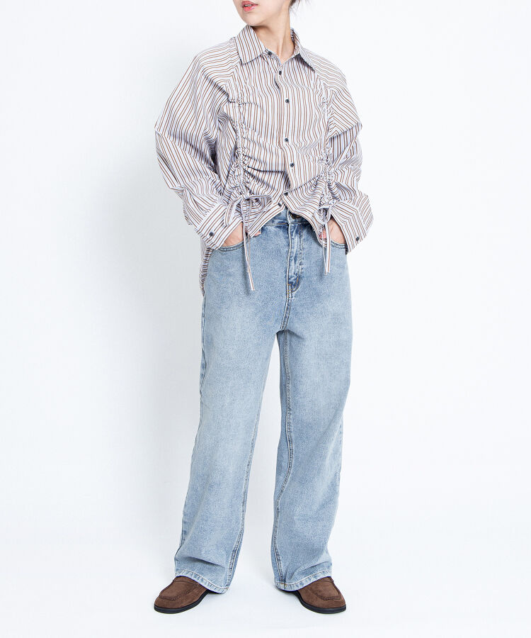 ドロストストライプシャツ