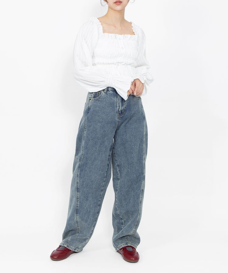 バレルデニムパンツ