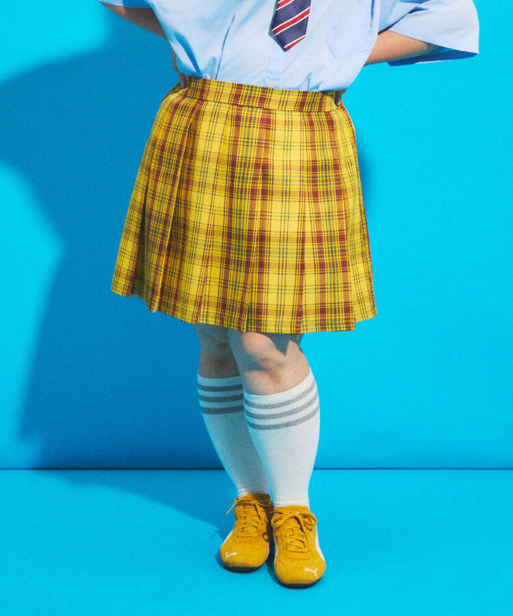チェックプリーツミニスカート