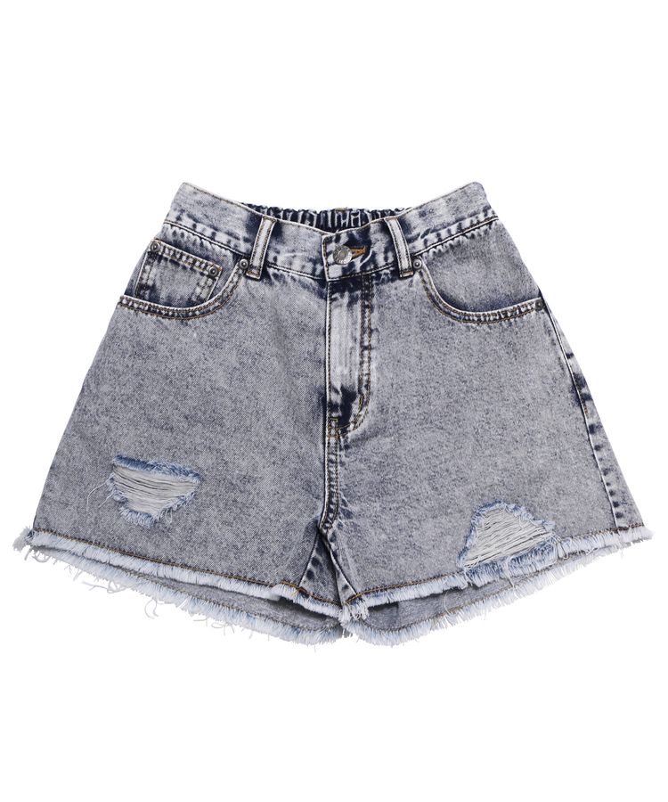 ダメージデニムショートパンツ