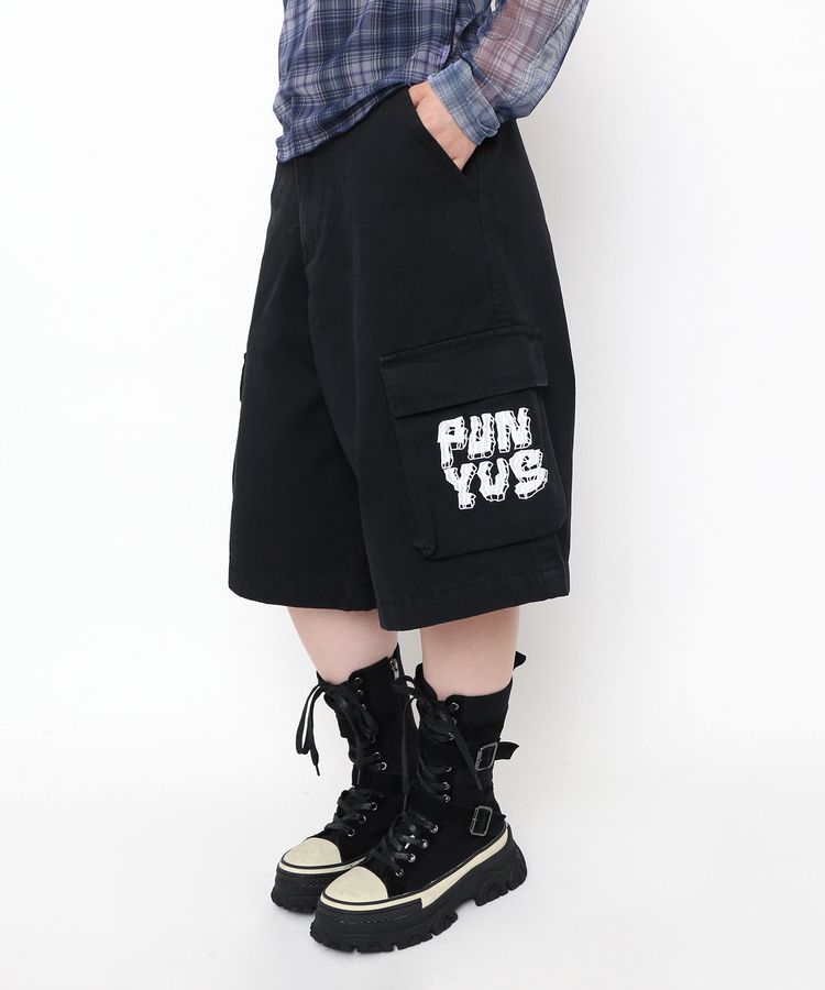 PUNYUSロゴカーゴハーフパンツ