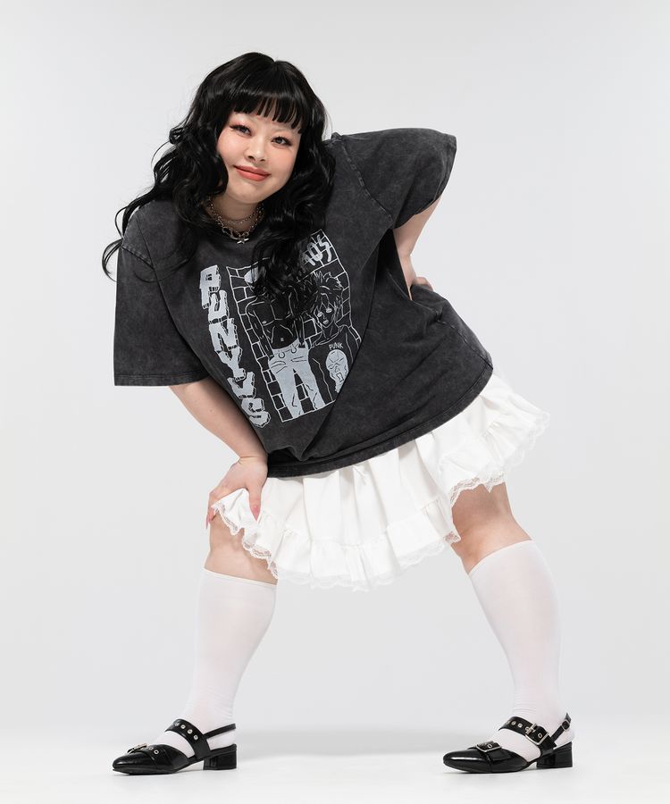 レースティアードミニスカート