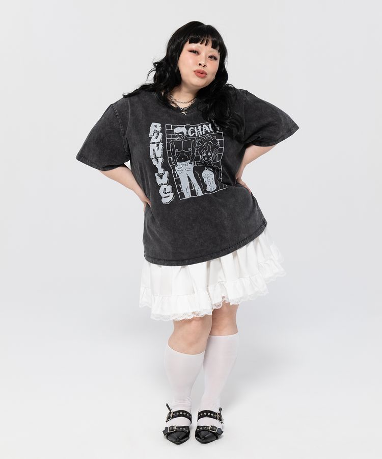 レースティアードミニスカート