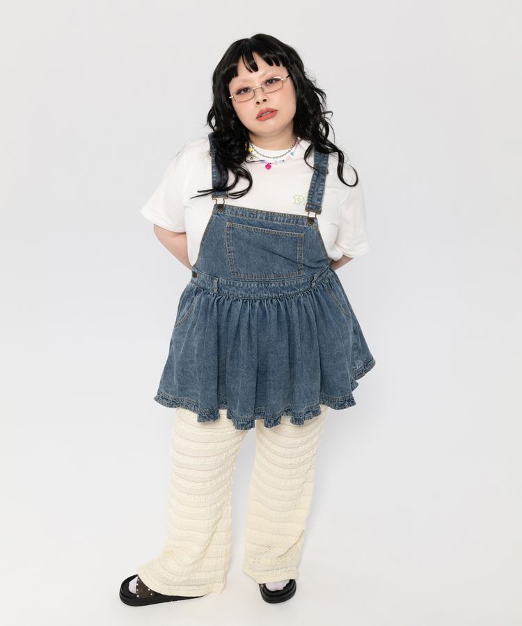 レースフリルフレアパンツ