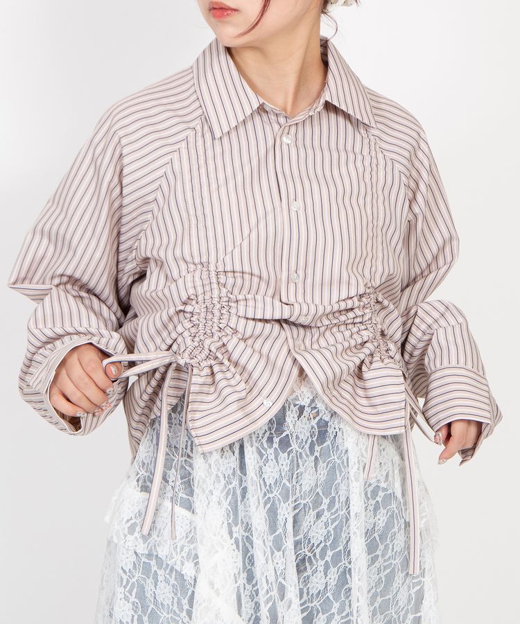 ドロストストライプシャツ