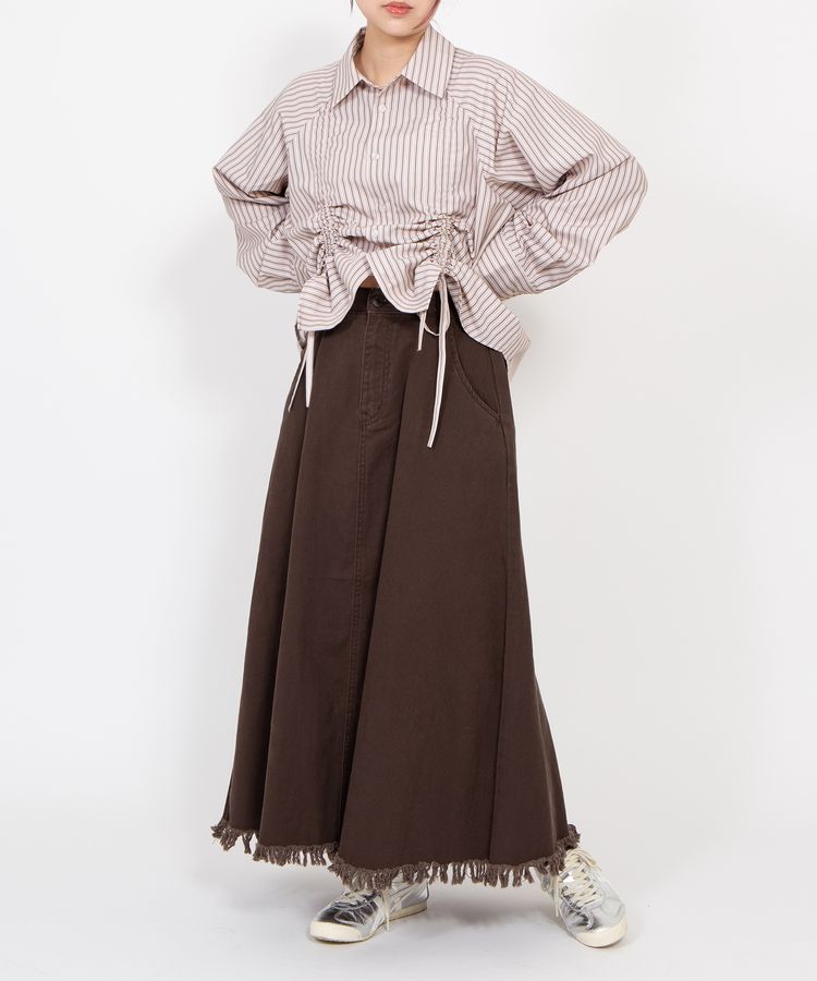 ドロストストライプシャツ