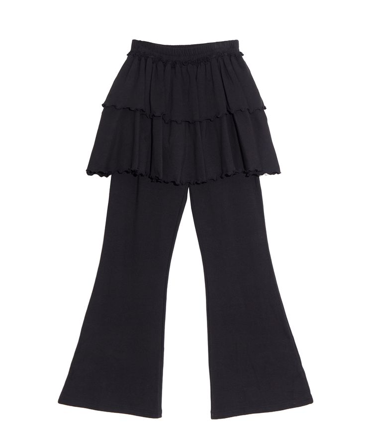 フリルレイヤードフレアパンツ