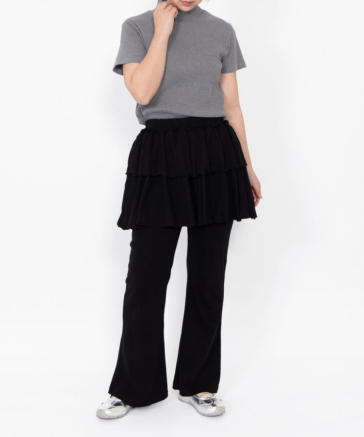 フリルレイヤードフレアパンツ