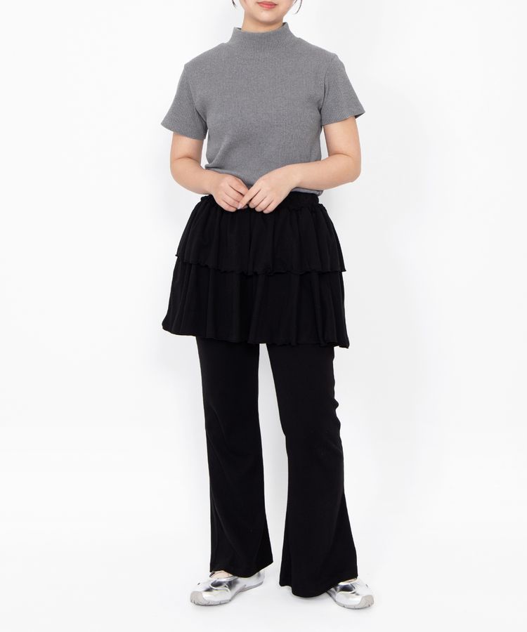 フリルレイヤードフレアパンツ