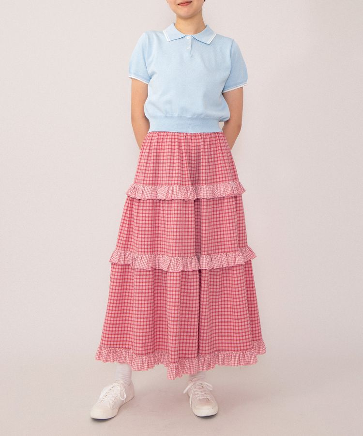 半袖ポロニット
