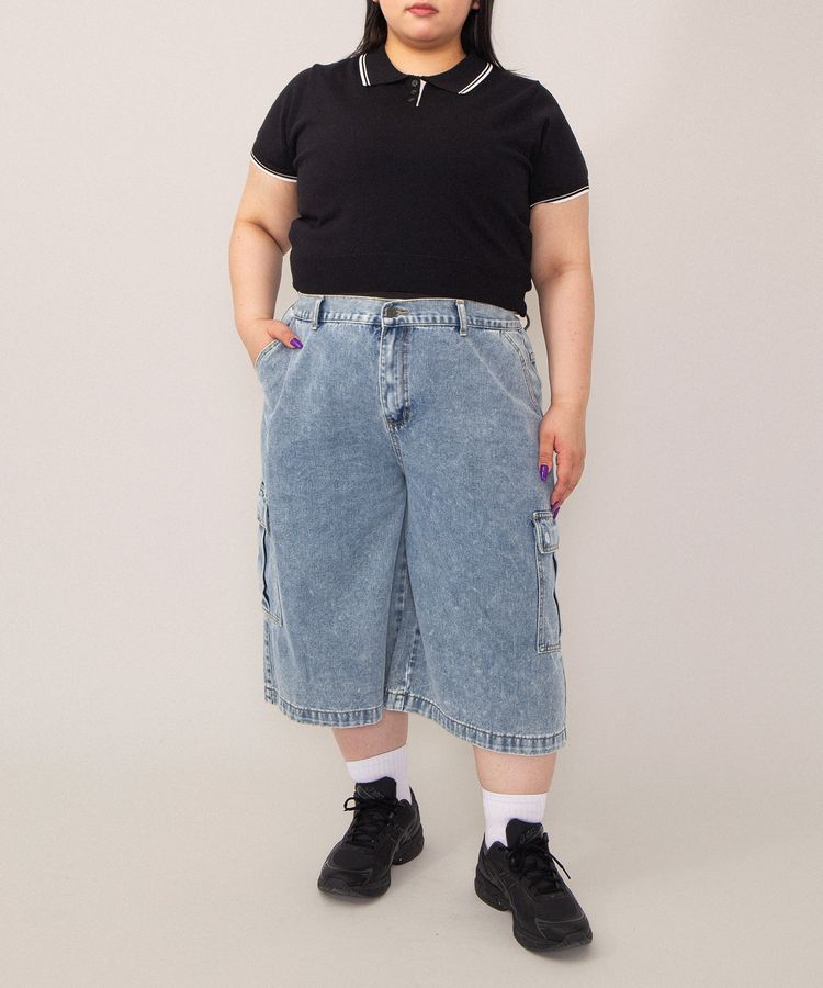 半袖ポロニット