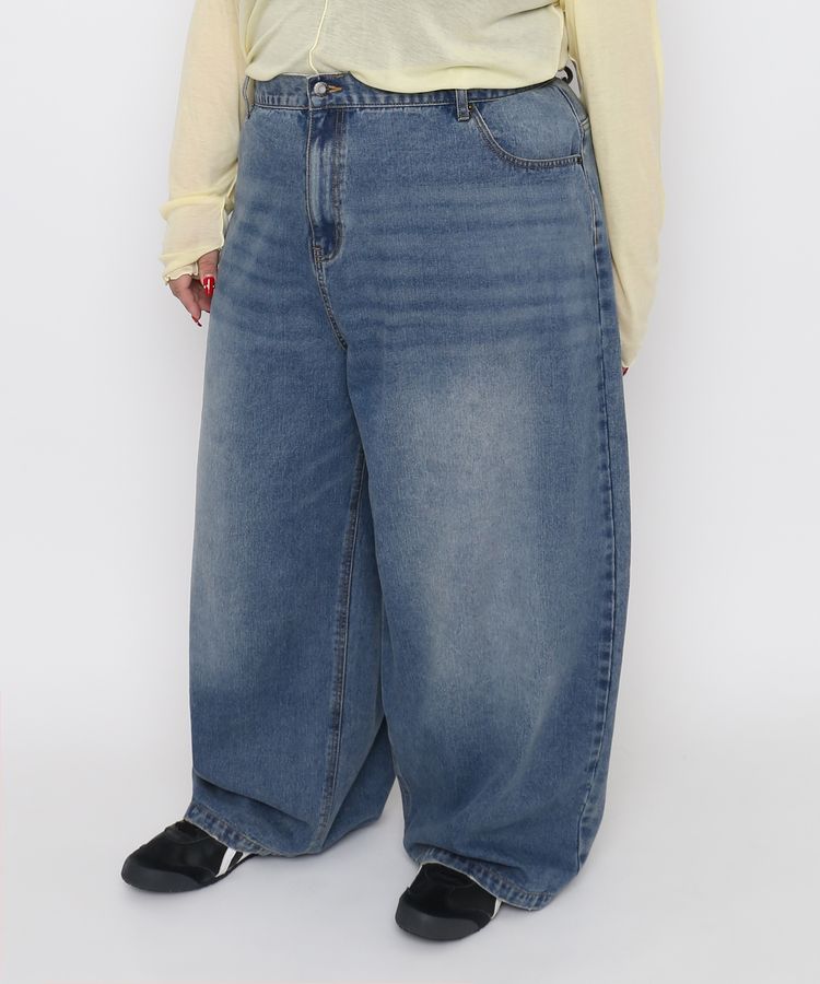 バギーデニムパンツ